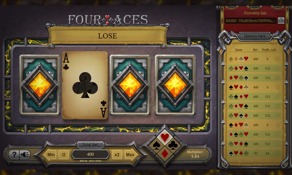 FOUR ACES สล็อตโจ๊กเกอร์ 888