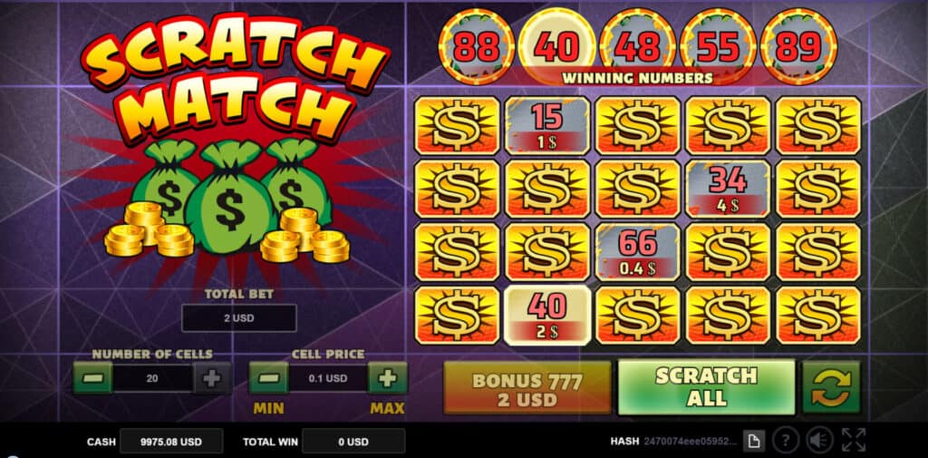 SCRATCH MATCH สล็อต 1234 Joker