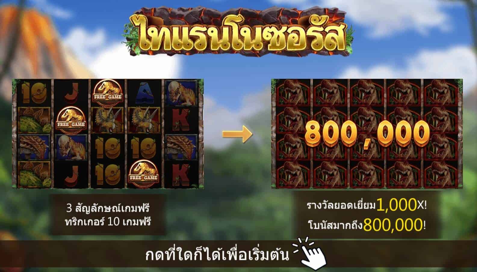 T-Rex สล็อตค่าย Askmebet Slots Joker