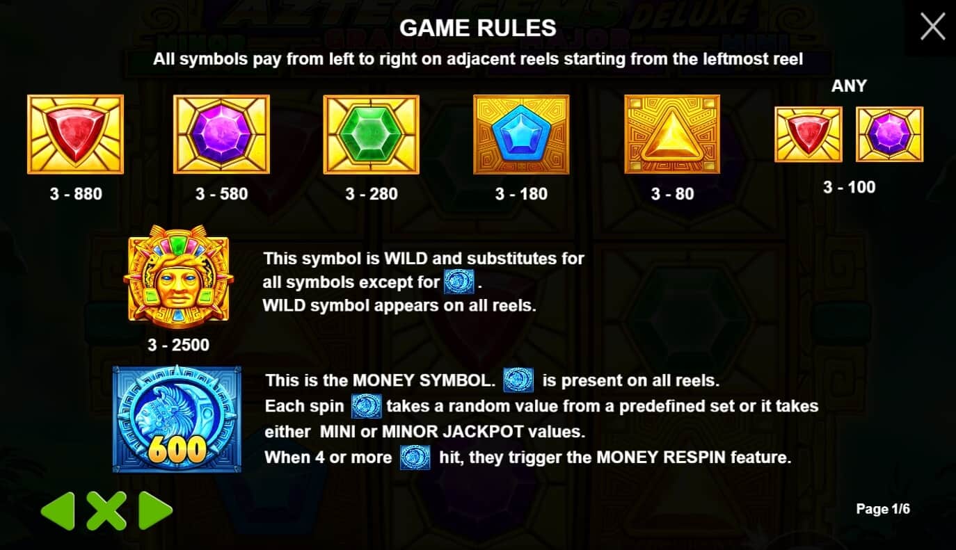 Aztec Gems Deluxe เกมสล็อต เว็บตรง จากค่าย Pragmatic Play joker888