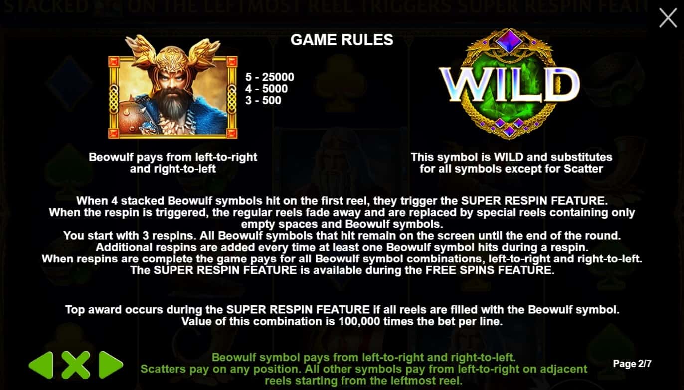 Beowulf เกมสล็อต เว็บตรง จากค่าย Pragmatic Play joker123th