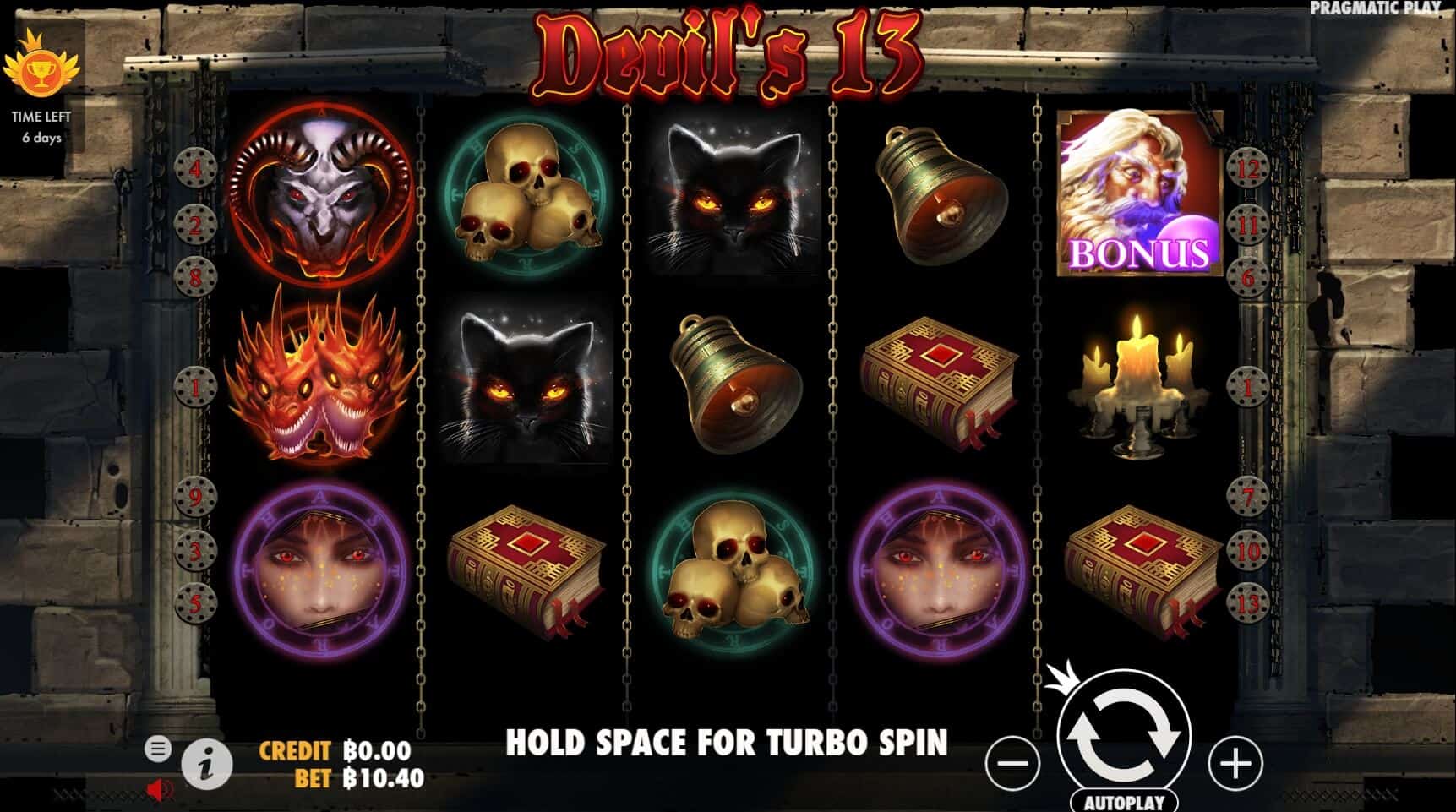Devil's 13 เกมสล็อต เว็บตรง จากค่าย Pragmatic Play joker vip