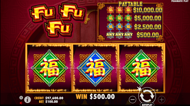 Fu Fu Fu เกมสล็อต เว็บตรง จากค่าย Pragmatic Play joker สล็อต 888
