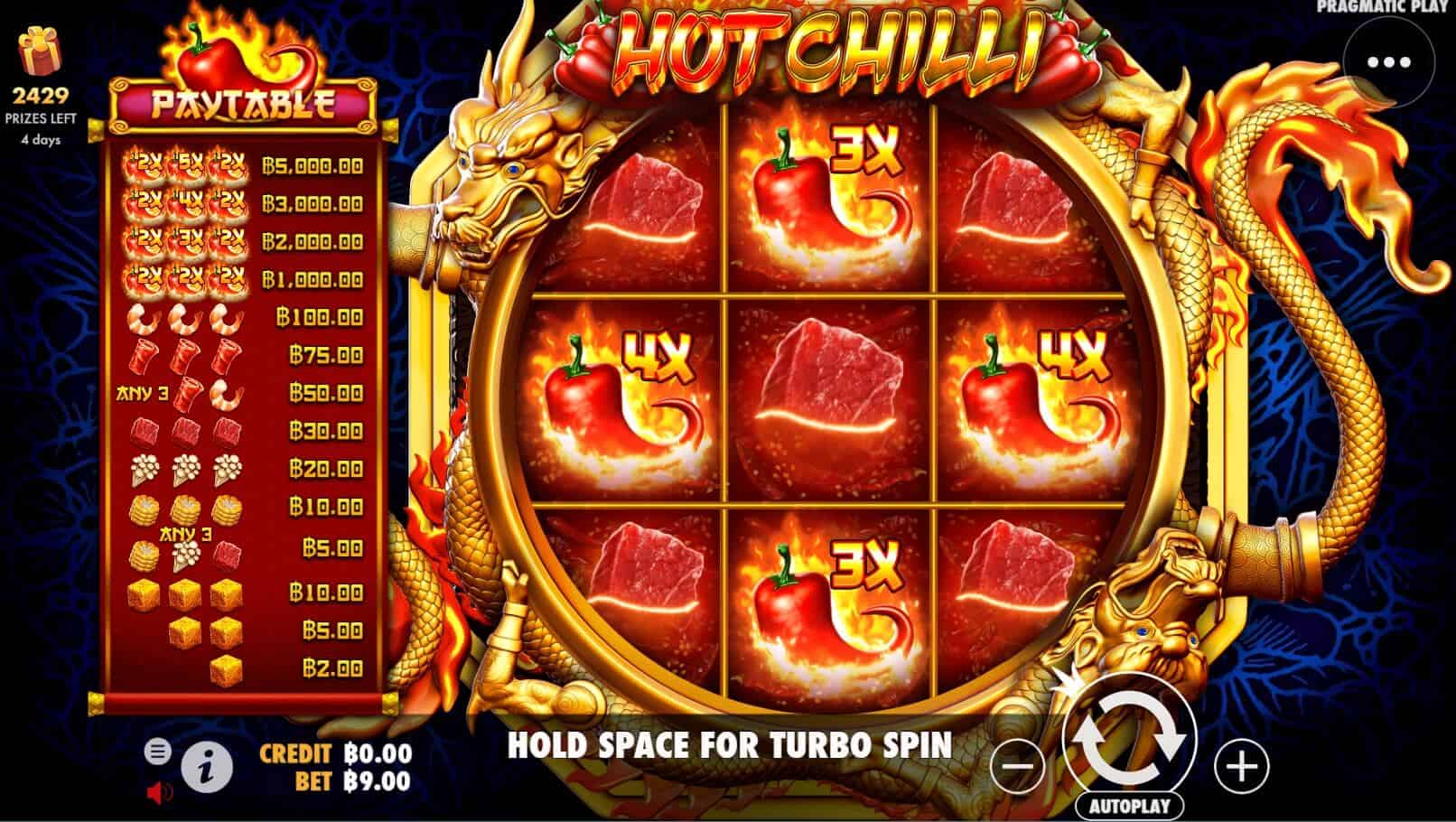 Hot Chilli เกมสล็อต เว็บตรง จากค่าย Pragmatic Play joker123