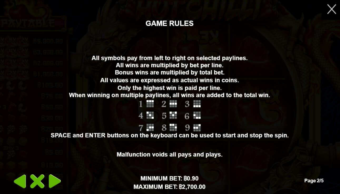 Hot Chilli เกมสล็อต เว็บตรง จากค่าย Pragmatic Play joker888