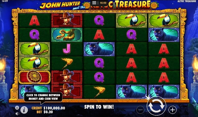 John Hunter And The Aztec Treasure เกมสล็อต เว็บตรง จากค่าย Pragmatic Play joker123 net