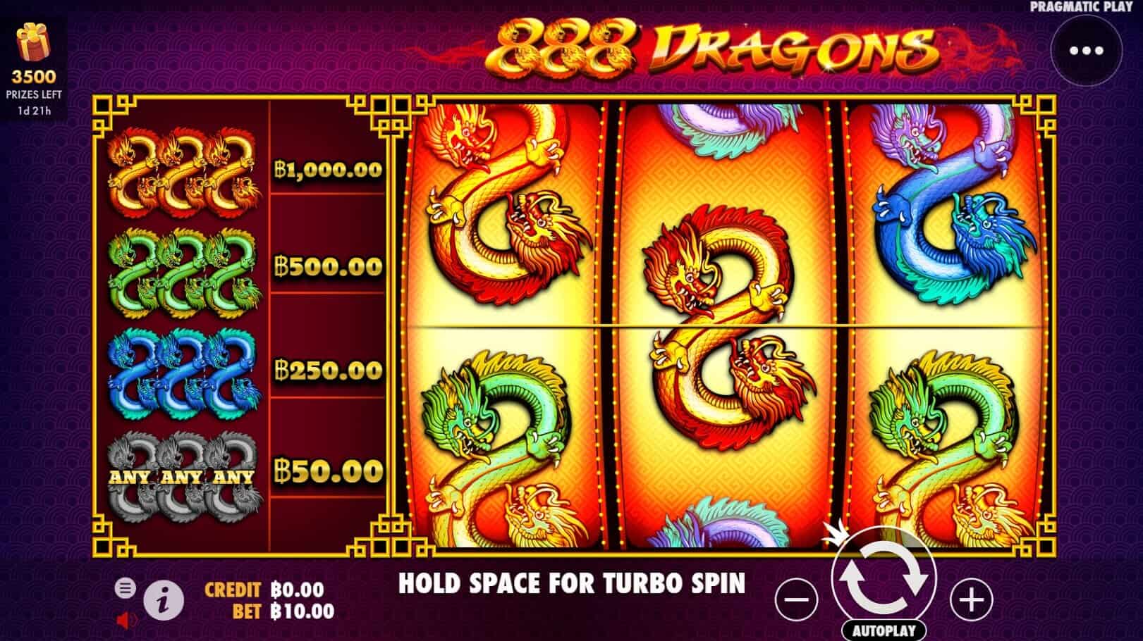 888 Dragons เกมสล็อต เว็บตรง จากค่าย Pragmatic Play joker gaming