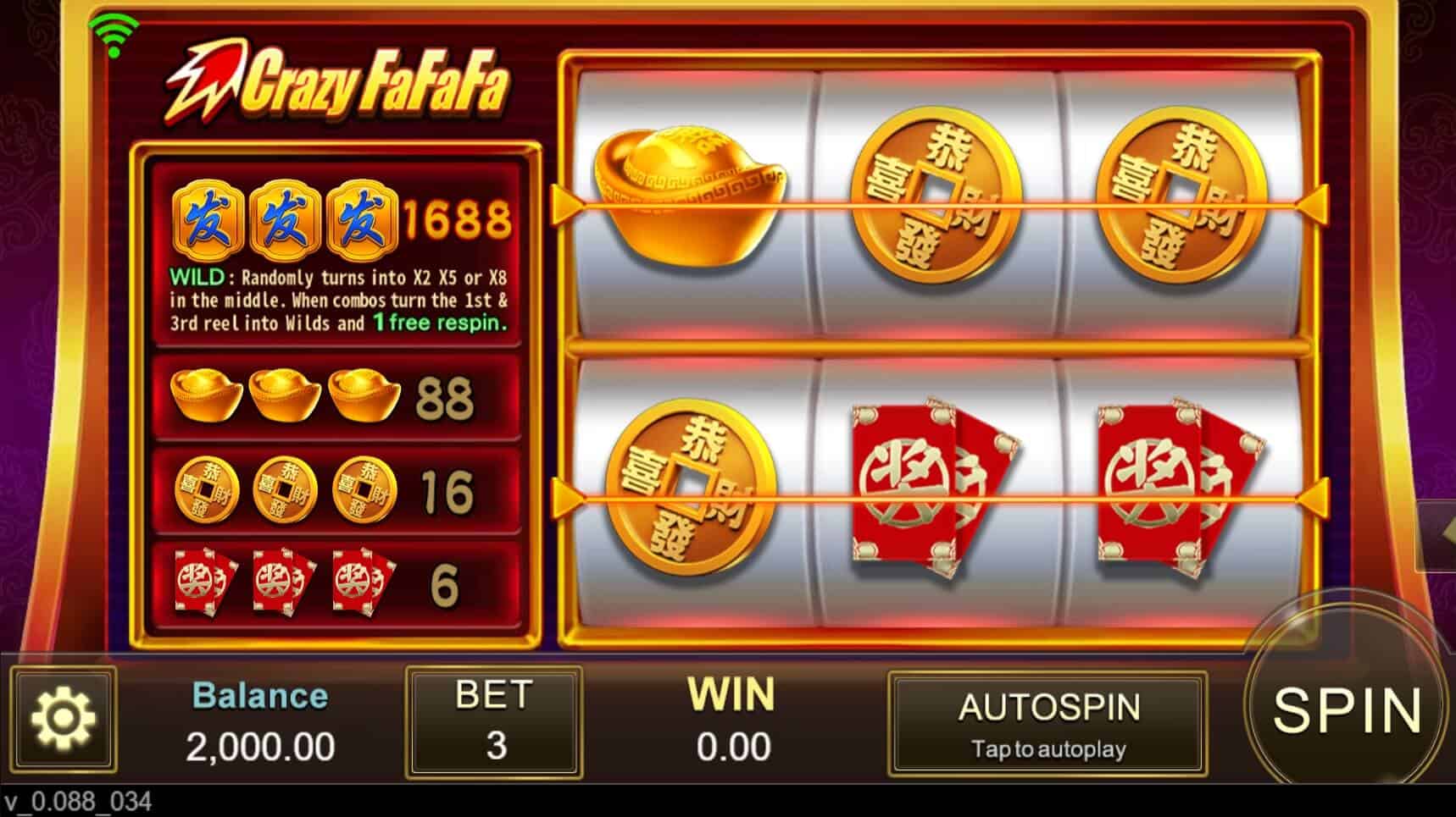 Crazy Fa Fa Fa สล็อต JILI SLOT เว็บตรง joker888