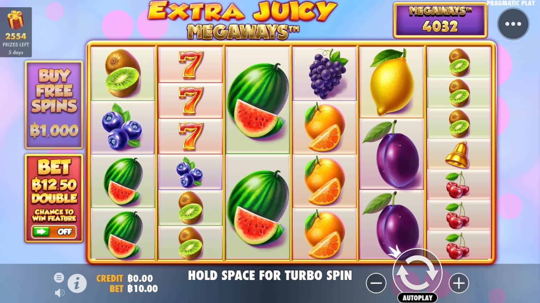 Extra Juicy Megaways เกมสล็อต เว็บตรง จากค่าย Pragmatic Play เกมโจ๊กเกอร์ 99