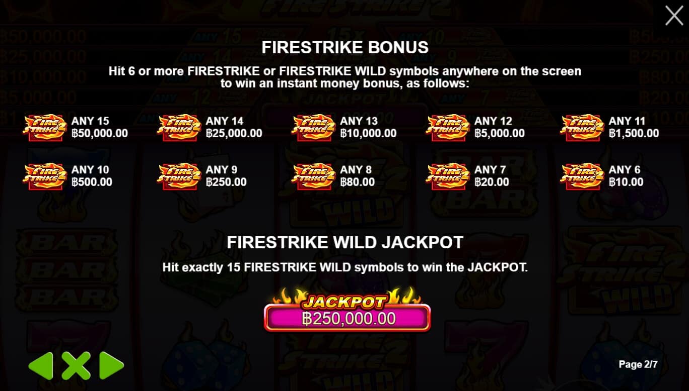 Fire Strike 2 เกมสล็อต เว็บตรง จากค่าย Pragmatic Play joker888