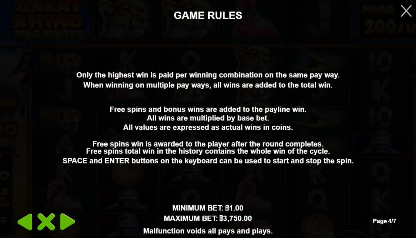 Great Rhino Megaways เกมสล็อต เว็บตรง จากค่าย Pragmatic Play โจ๊กเกอร์ 123