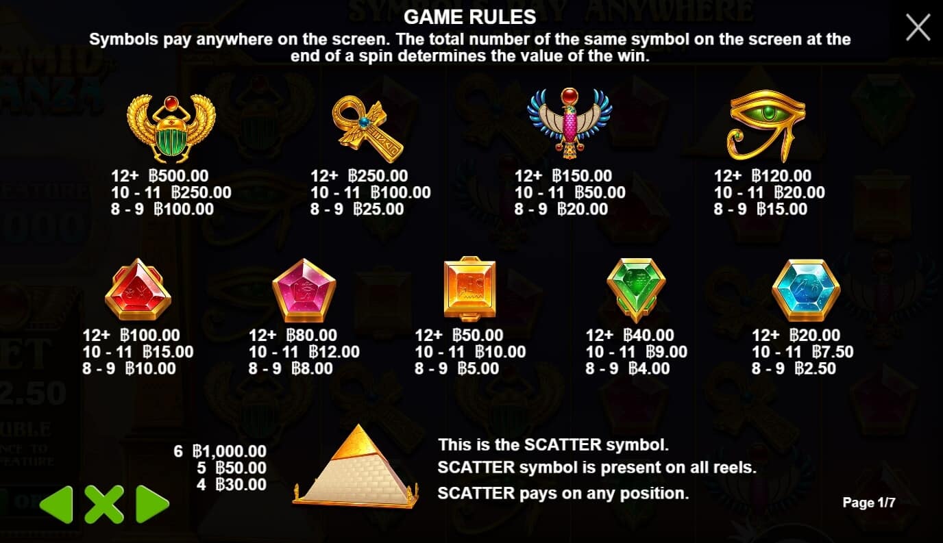 Pyramid Bonanza เกมสล็อต เว็บตรง จากค่าย Pragmatic Play joker123th