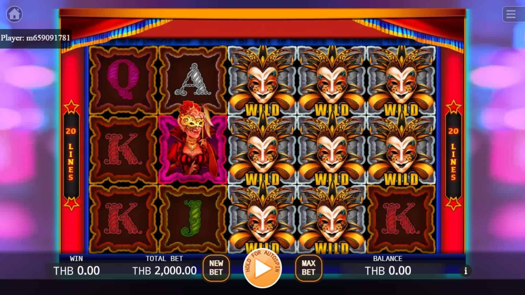 Masquerade สล็อต เว็บตรง ไม่ผ่ายเอเย่นต์ ค่าย KA Gaming โจ๊กเกอร์ 123